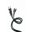 Cavo adattatore 1.8 mt. 2 RCA  2 JACK MONO 6.3mm